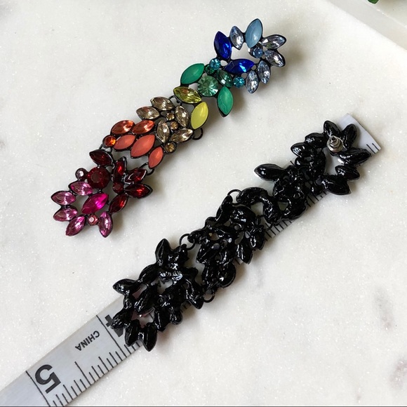 Rainbow Cluster Bling Drop Colorful Earrings - Picture 4 of 8